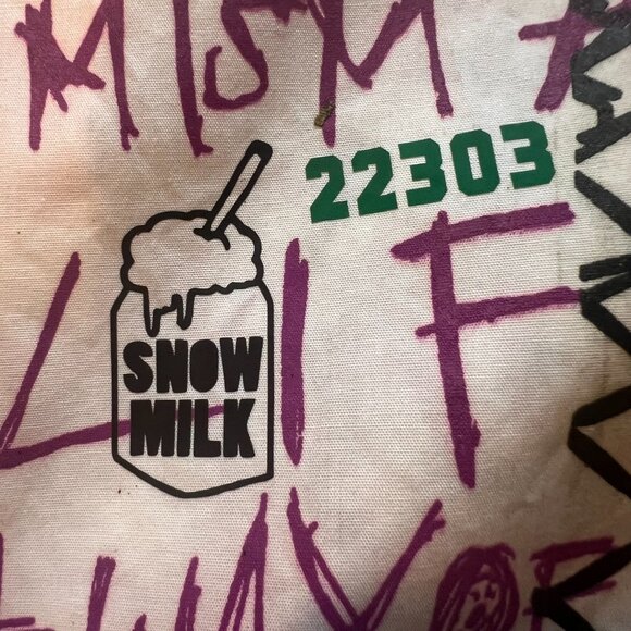 Snowmilk Streetwear White Work Shirt Painted w/Original Snowmilk Design - Picture 7 of 9